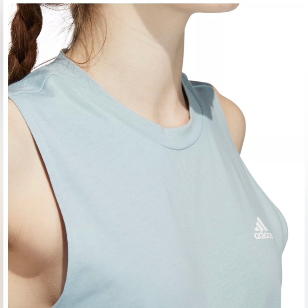 adidas Women's Cotton Cinch Tank Top - Picture 3 of 3